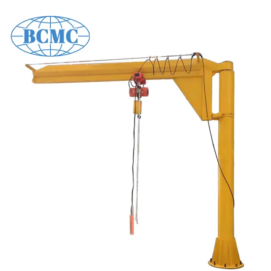 Bcmc 360 Rotated Foundation Mounted Cantilever Column Fixed Swing Slewing Pillar Jib Crane for Workshop Warehouse Construction