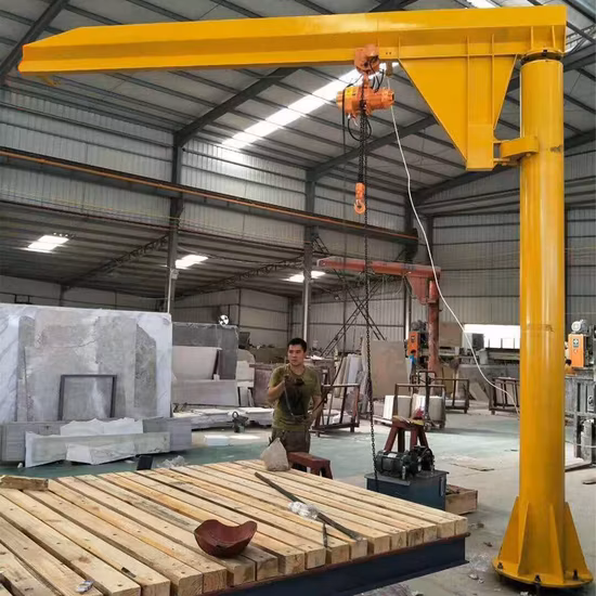 Bcmc 360 Rotated Foundation Mounted Cantilever Column Fixed Swing Slewing Pillar Jib Crane for Workshop Warehouse Construction