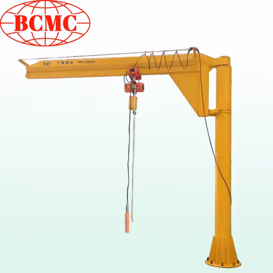 Bcmc 360 Rotated Foundation Mounted Cantilever Column Fixed Swing Slewing Pillar Jib Crane for Workshop Warehouse Construction