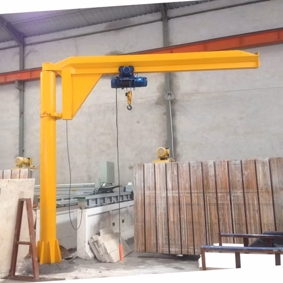 Bcmc 360 Rotated Foundation Mounted Cantilever Column Fixed Swing Slewing Pillar Jib Crane for Workshop Warehouse Construction